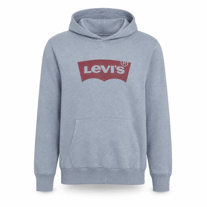 Levi's Men's Grey Pullover Hoodie M Regular Fit Logo Sweatshirt