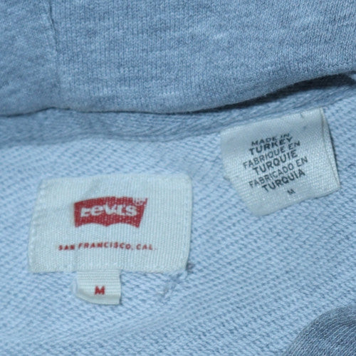 Levi's Men's Grey Pullover Hoodie M Regular Fit Logo Sweatshirt