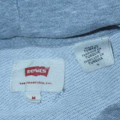 Levi's Men's Grey Pullover Hoodie M Regular Fit Logo Sweatshirt