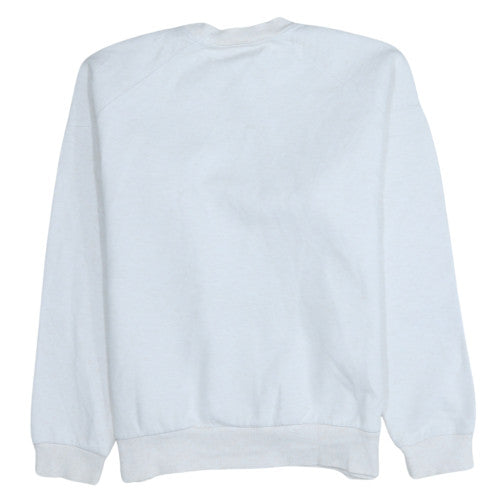Lacoste Men's White Crew Neck Cotton Blend Pullover Sweatshirt M