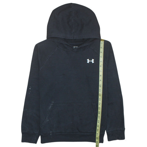 Under Armour Boys Black YLG Pullover Hoodie Loose Fit Fleece Sweatshirt