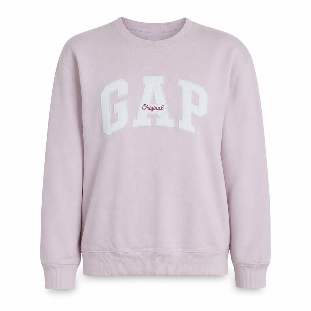 Gap Womens Pink Logo Pullover Sweatshirt Size L Cotton Blend