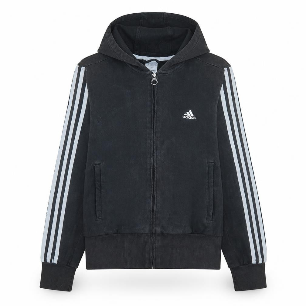 Adidas Womens Black Full Zip Hoodie Sweatshirt Size M