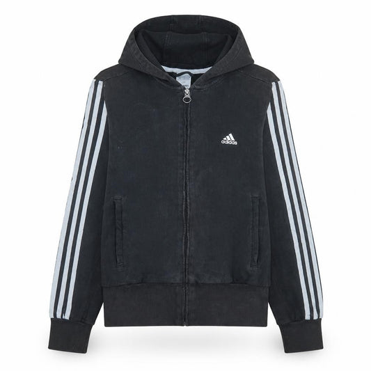 Adidas Womens Black Full Zip Hoodie Sweatshirt Size M