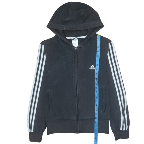 Adidas Womens Black Full Zip Hoodie Sweatshirt Size M