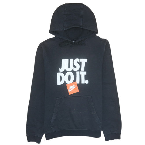 Nike Men's Black Pullover Hoodie M 'Just Do It' Graphic Sportswear