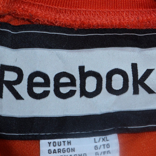Reebok Boys Orange 3/4 Sleeve Football Jersey Top Size L