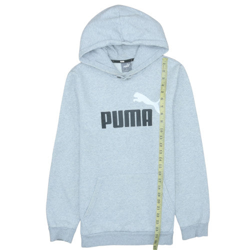 Puma Men's Grey Pullover Hoodie Small Regular Fit Sports Fleece