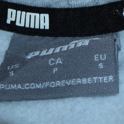 Puma Men's Grey Pullover Hoodie Small Regular Fit Sports Fleece