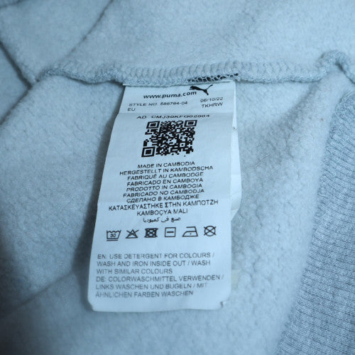 Puma Men's Grey Pullover Hoodie Small Regular Fit Sports Fleece