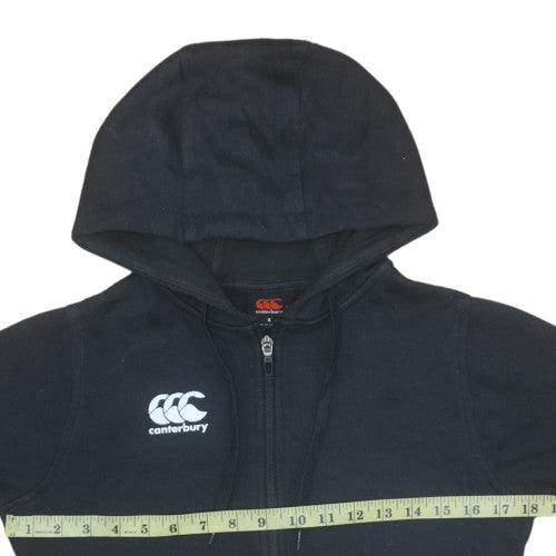 Canterbury Womens Black Size 6 Full Zip Hoodie Sweatshirt