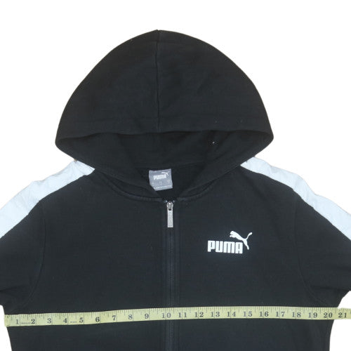 Puma Men's Black Full Zip Hoodie Size S Sportswear Cotton Blend