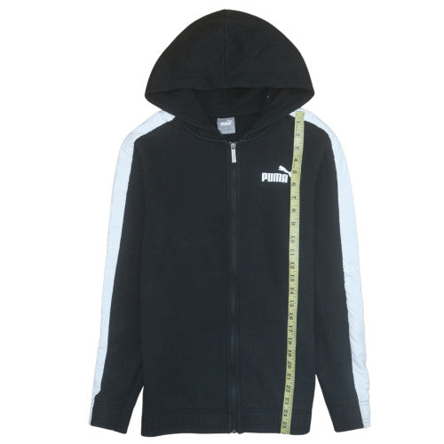 Puma Men's Black Full Zip Hoodie Size S Sportswear Cotton Blend