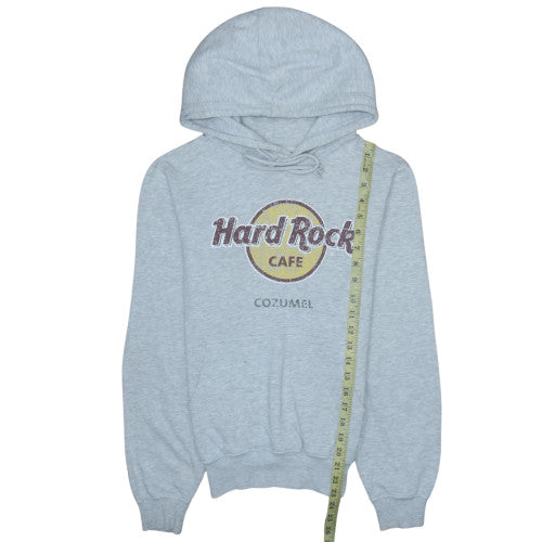 Hard Rock Cafe Women’s Grey Pullover Hoodie Small Cotton Blend Cozumel