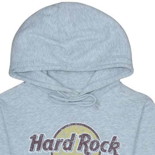 Hard Rock Cafe Women’s Grey Pullover Hoodie Small Cotton Blend Cozumel