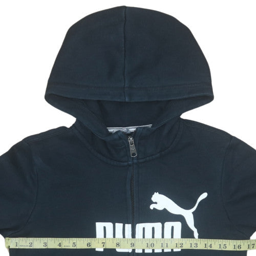 Puma Boys Black Full Zip Hoodie 12 Years Hooded Sweatshirt