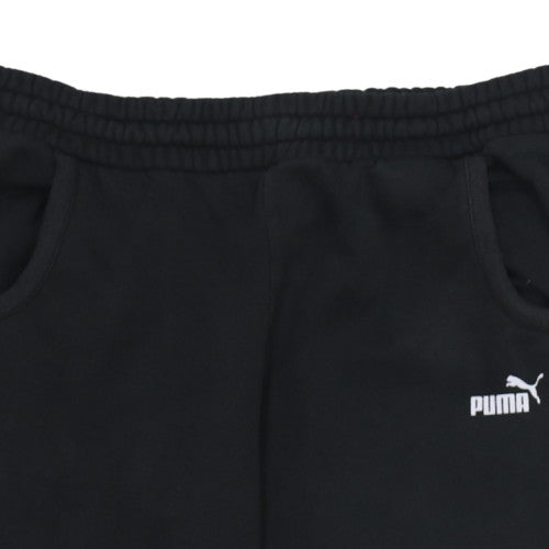 Puma Women’s Black Fleece Sweatpants Size 14 Regular Fit