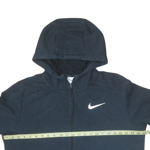 Nike Men’s Black Full Zip Hoodie L Sports Dri-FIT Cotton Blend