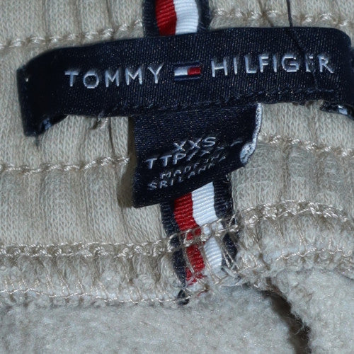 Tommy Hilfiger Womens Beige XXS Jogger Sweatpants Cotton Blend