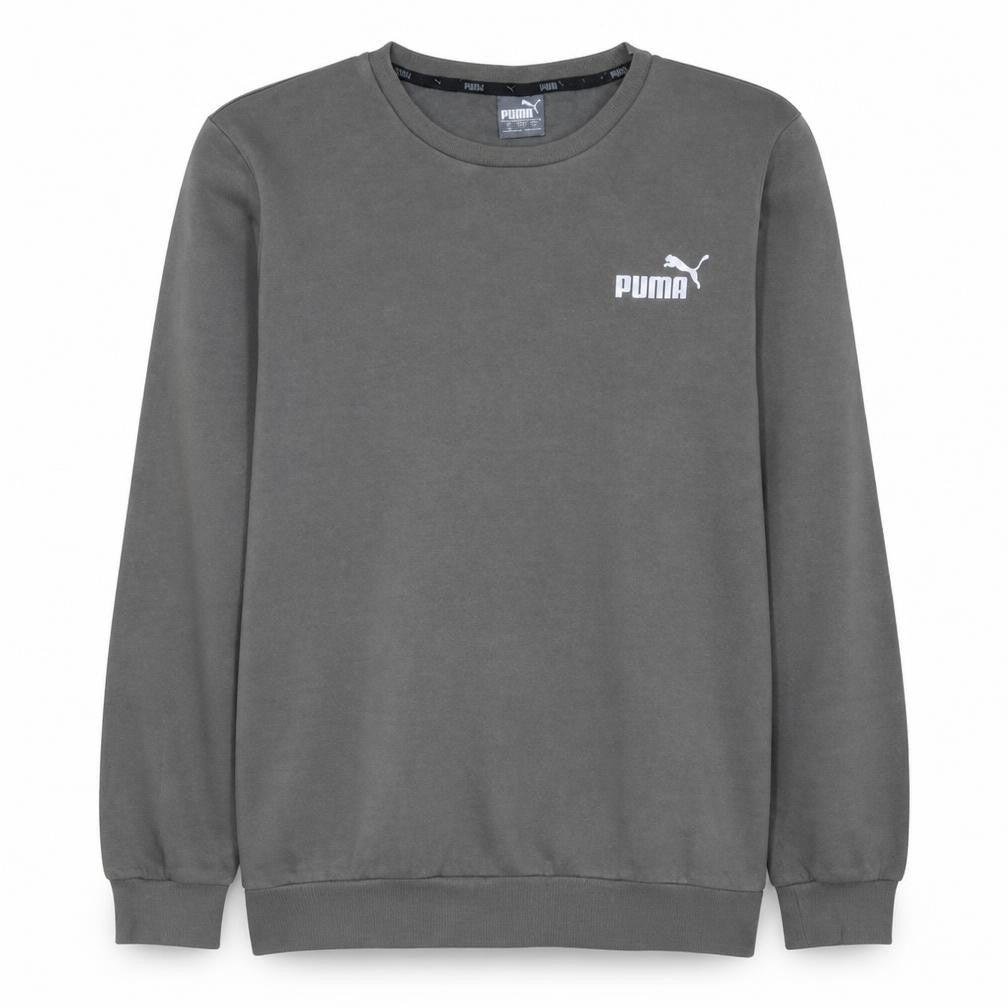 Puma Men's Grey Crew Neck Pullover Sweatshirt Size S