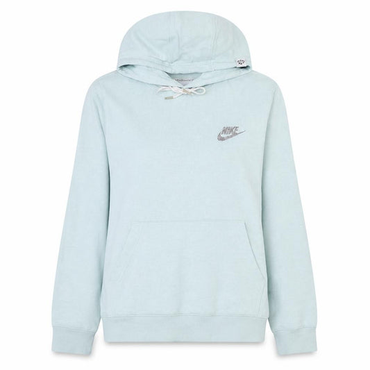 Nike Womens Light Blue Pullover Hoodie Small Cotton Blend