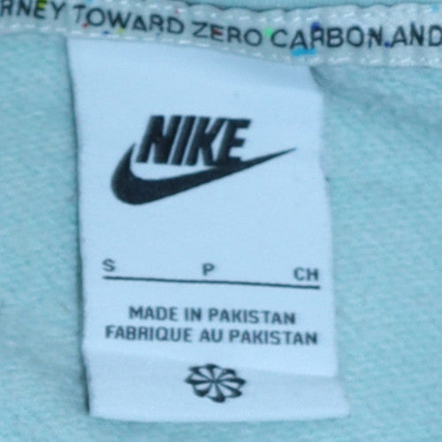 Nike Womens Light Blue Pullover Hoodie Small Cotton Blend