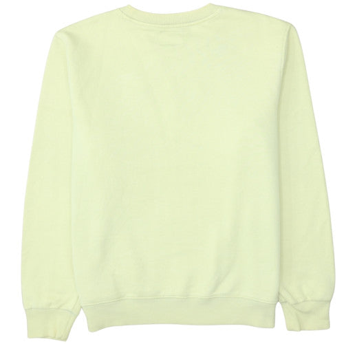 Tommy Jeans Women's Yellow XL Crew Neck Logo Sweatshirt