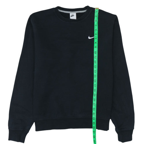 Nike Women's Black Pullover Sweatshirt L Fleece Crew Neck Logo