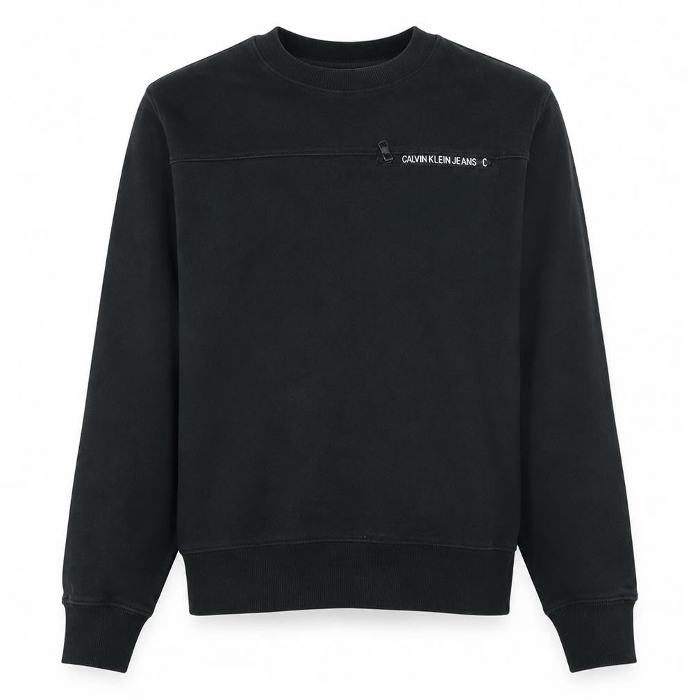 Calvin Klein Jeans Men's Black Crew Neck Pullover Sweatshirt Size S