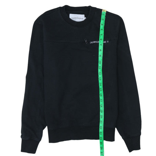 Calvin Klein Jeans Men's Black Crew Neck Pullover Sweatshirt Size S
