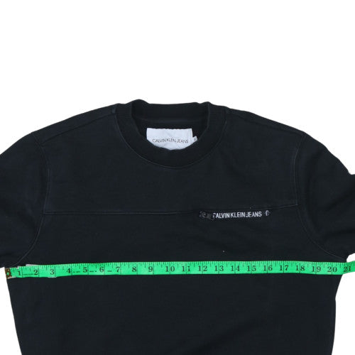 Calvin Klein Jeans Men's Black Crew Neck Pullover Sweatshirt Size S