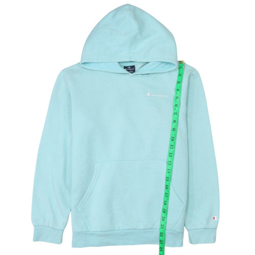 Champion Girls Blue Pullover Hoodie 13-14 Years Regular Fit Cotton Blend