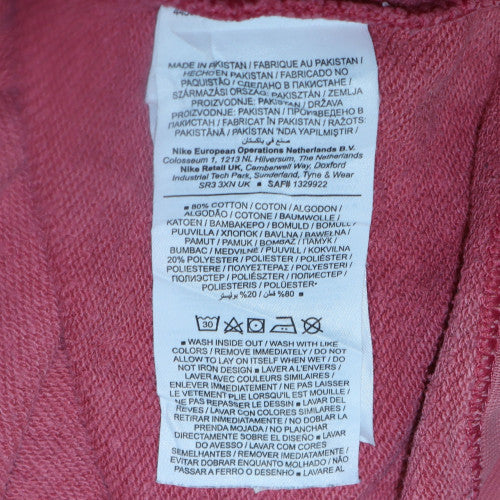 Nike Womens Pink Crew Neck Pullover Sweatshirt Size M Cotton Blend