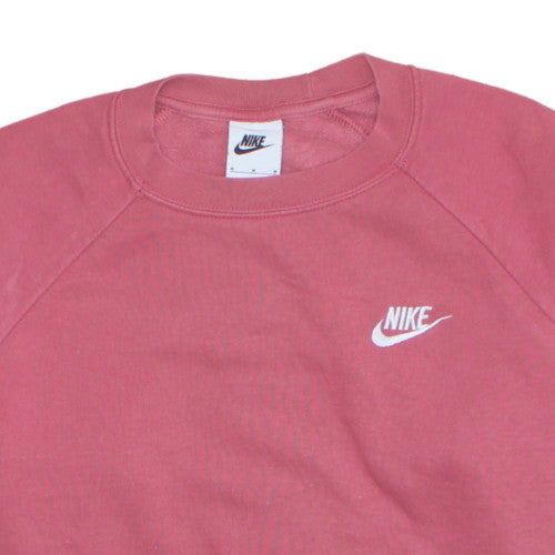 Nike Womens Pink Crew Neck Pullover Sweatshirt Size M Cotton Blend
