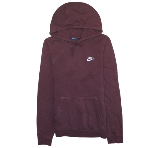 Nike Men's Maroon Pullover Hoodie XS Cotton Blend Logo Sweatshirt