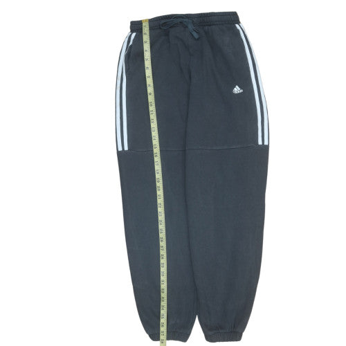 Adidas Womens Black Jogger Trousers M Regular Fit Fleece Activewear