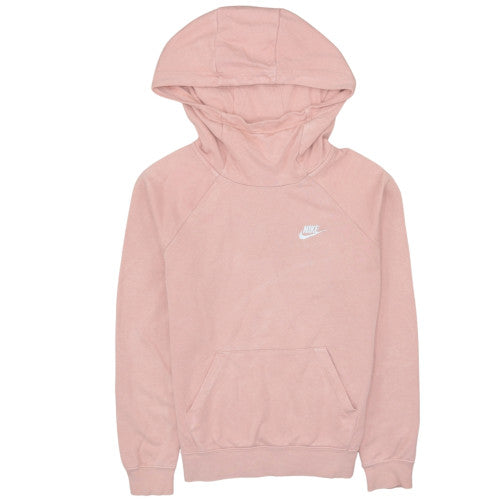 Nike Men Pink Pullover Hoodie Small Fleece Cotton Blend