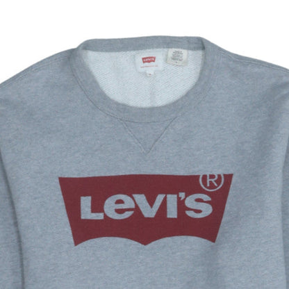 Levi's Men's Grey Logo Crew Neck Sweatshirt Size M