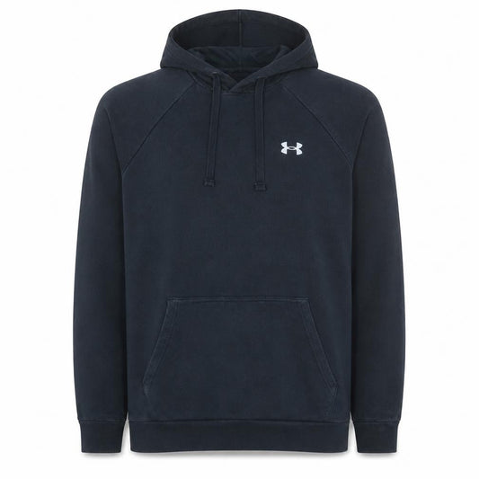 Under Armour Men’s Black Pullover Hoodie L Relaxed Fit Fleece Sweatshirt