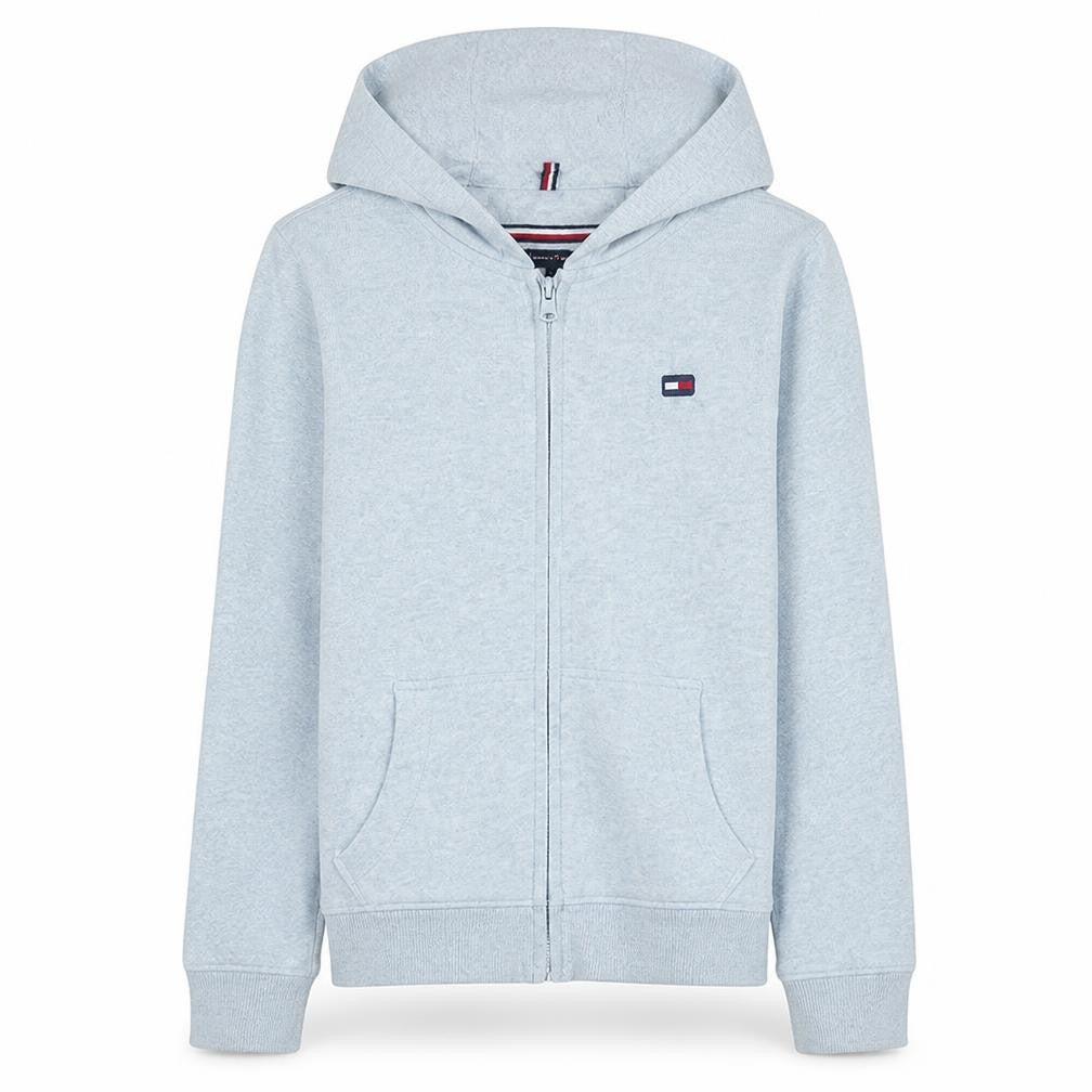 Tommy Hilfiger Boys Grey Full Zip Hoodie 11-12 Years Cotton Blend