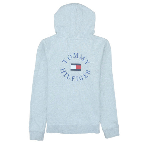 Tommy Hilfiger Boys Grey Full Zip Hoodie 11-12 Years Cotton Blend