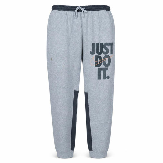 Nike Mens Grey Jogger Sweatpants L Fleece Activewear Tapered Fit