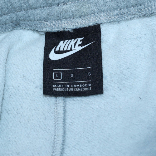 Nike Mens Grey Jogger Sweatpants L Fleece Activewear Tapered Fit