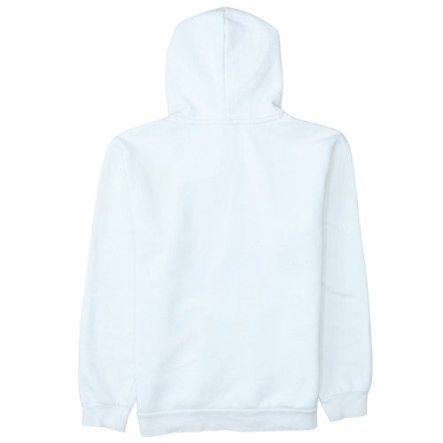 Puma Men's White Small Pullover Hoodie with Logo Print