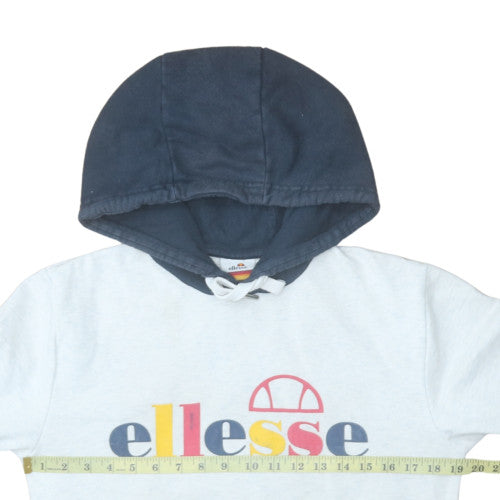 Ellesse Men's Grey Pullover Hoodie Small Logo Sportswear