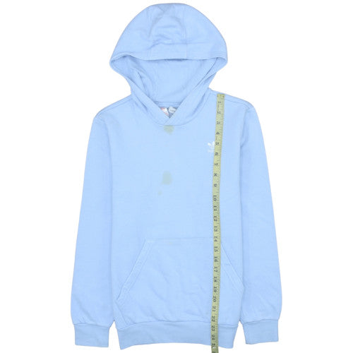 Adidas Girls Blue Pullover Hoodie Size 14 Years Fleece Logo Hooded Sweatshirt