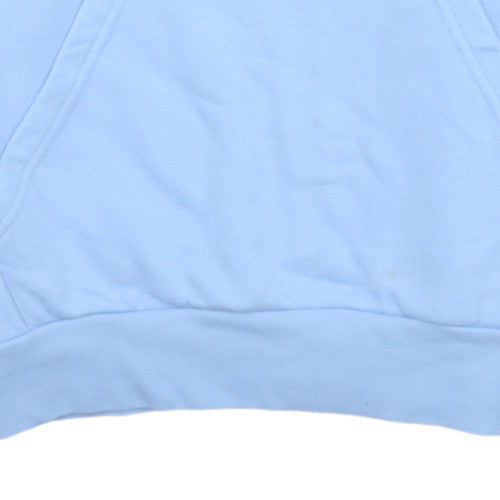 Adidas Girls Blue Pullover Hoodie Size 14 Years Fleece Logo Hooded Sweatshirt