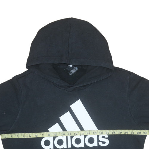 Adidas Mens Black Pullover Hoodie L Hooded Sports Sweatshirt