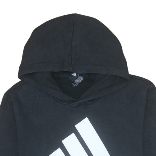 Adidas Mens Black Pullover Hoodie L Hooded Sports Sweatshirt