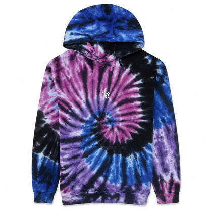 Front view of Sonneti boys’ multicoloured tie-dye pullover hoodie 13-15 years